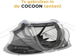 Deryan Luxe Pop-up Reisklamboe - Lichtgewicht 2 Persoons Klamboe – Geimpregneerd - Slaapcompartiment Voor Tent - Binnentent -Sport Buiten 1200x893