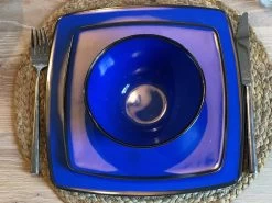 Camping Servies - 12 Delig – 100% Melamine Servies Set – Campingservies – Melamine Servies - Blue Ocean -Sport Buiten 1200x900 12