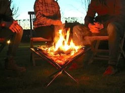 Firekorf + Grill + Spit : Opvouwbare Vuurkorf / Vuurschaal Met Rooster En Spit - Draagbare BBQ - Opbergtas - Kampeer Grill - Kookset -Sport Buiten 1200x900 15