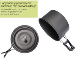 Hikr® Camping Pannenset - Complete 22-delige Kookset - Lichtgewicht - Kookgerei Servies - Outdoor - BPA-vrij - Keukengerei Set -Sport Buiten 1200x930