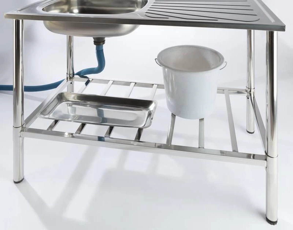 Camping/Outdoor Inox Tafel Met Gootsteen Lavabo En Kraan 100x77x50cm 5 Camping/Outdoor Inox Tafel Met Gootsteen Lavabo En Kraan 100x77x50cm - Afbeelding 3