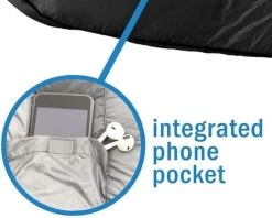 HikeMeister Mummy Slaapzak 1600 Gram - Kamperen - Zwart - Ca. 220 X 80 Cm - Met Binnenzak - Comfortzone: 0-15 Graden - Draagtas -Sport Buiten 1200x964