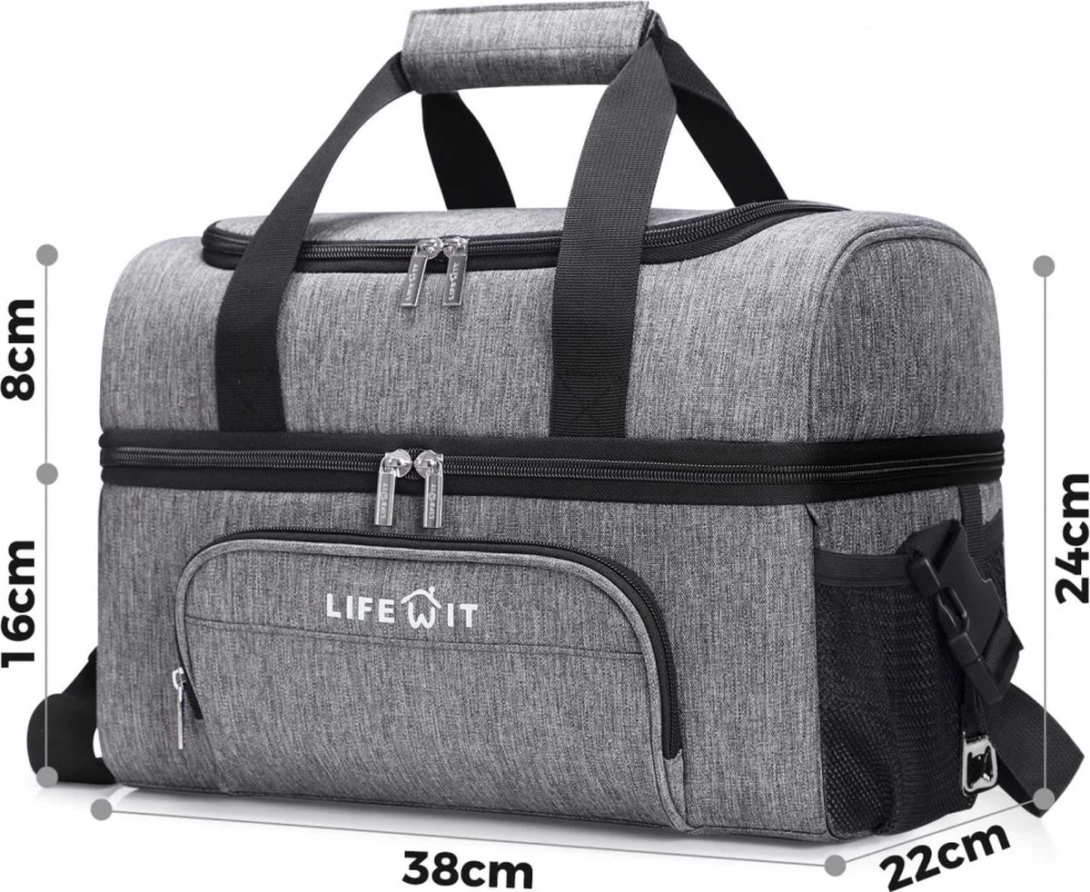 Lifewit 20L Koeltas | 20 Liter | Opvouwbaar | Koelbox-Koeltas | Isolatietas/ Picknicktas Voor Levensmiddelen / Grijs 9 Lifewit 20L Koeltas | 20 Liter | Opvouwbaar | Koelbox-Koeltas | Isolatietas/ Picknicktas Voor Levensmiddelen / Grijs - Afbeelding 7