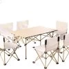 Buxibo - Lichtgewicht Vouwbare Campingtafel - Inklapbaar - Vis/Tuin/Picknick Tafel - Kamperen - Met Opberghoes - Aluminium - Grijs -Sport Buiten 1200x995