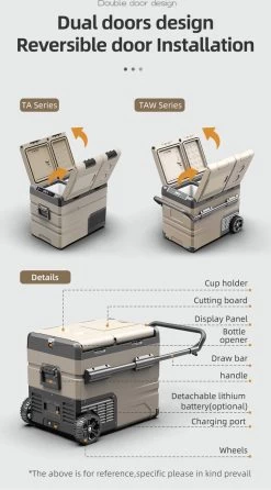 Alpicool 55L - Koelkast/vriezer - 12V-24V/230V - Compressor - APP - Voor Auto En Huis - Outdoor Camping Benodigdheden -Sport Buiten 664x1200