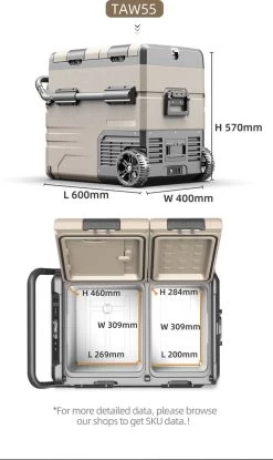 Alpicool 55L - Koelkast/vriezer - 12V-24V/230V - Compressor - APP - Voor Auto En Huis - Outdoor Camping Benodigdheden -Sport Buiten 715x1200 1