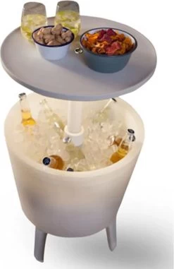 Keter Coolbar Partytafel – Lichtgevend - 49,5x49,5x57cm - Wit -Sport Buiten 778x1200